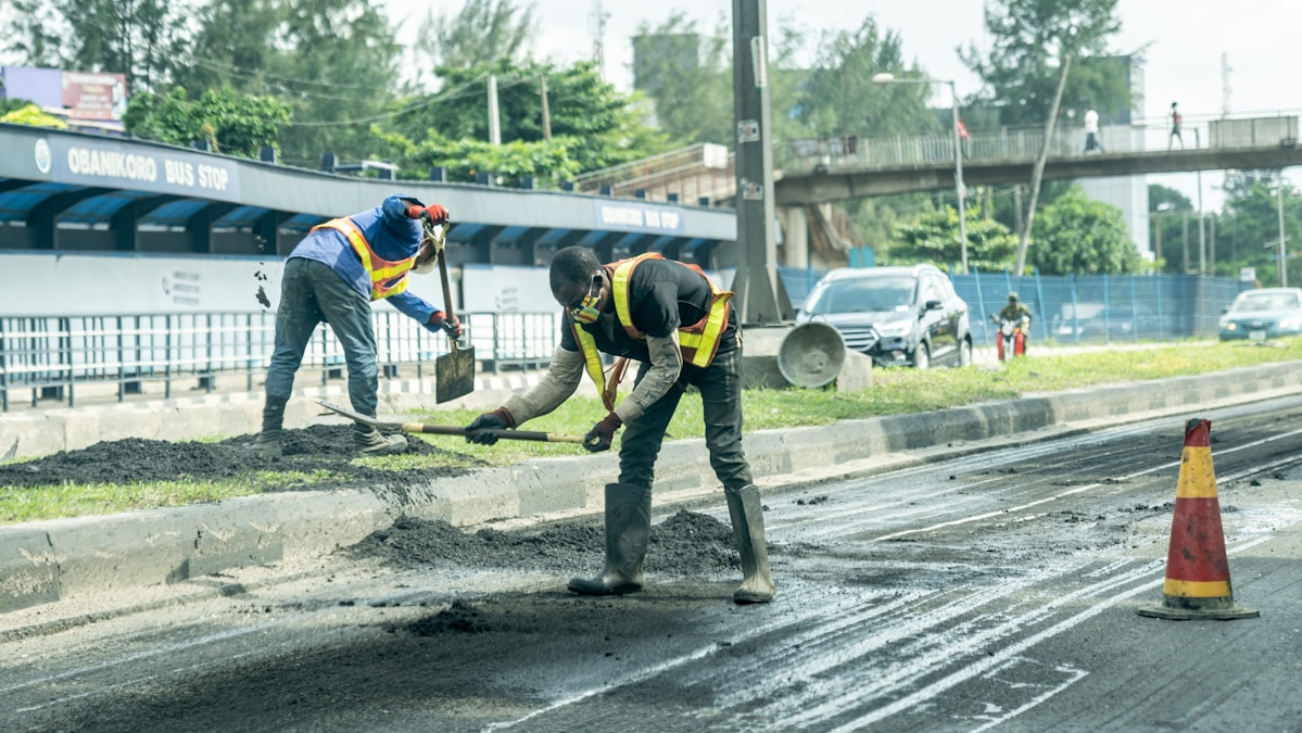 Road workers